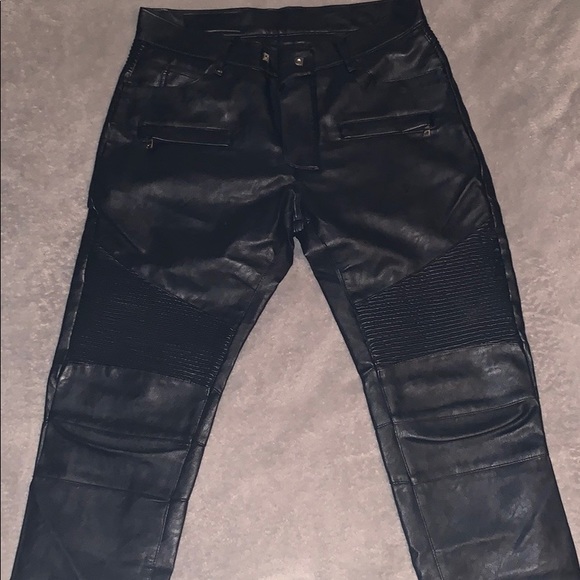 Balmain | Jeans | Balmain Leather Biker 